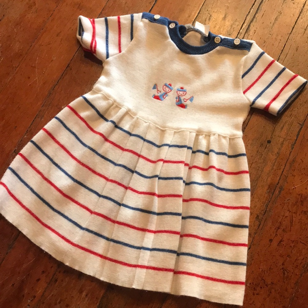 Vintage Toddler knit play dress